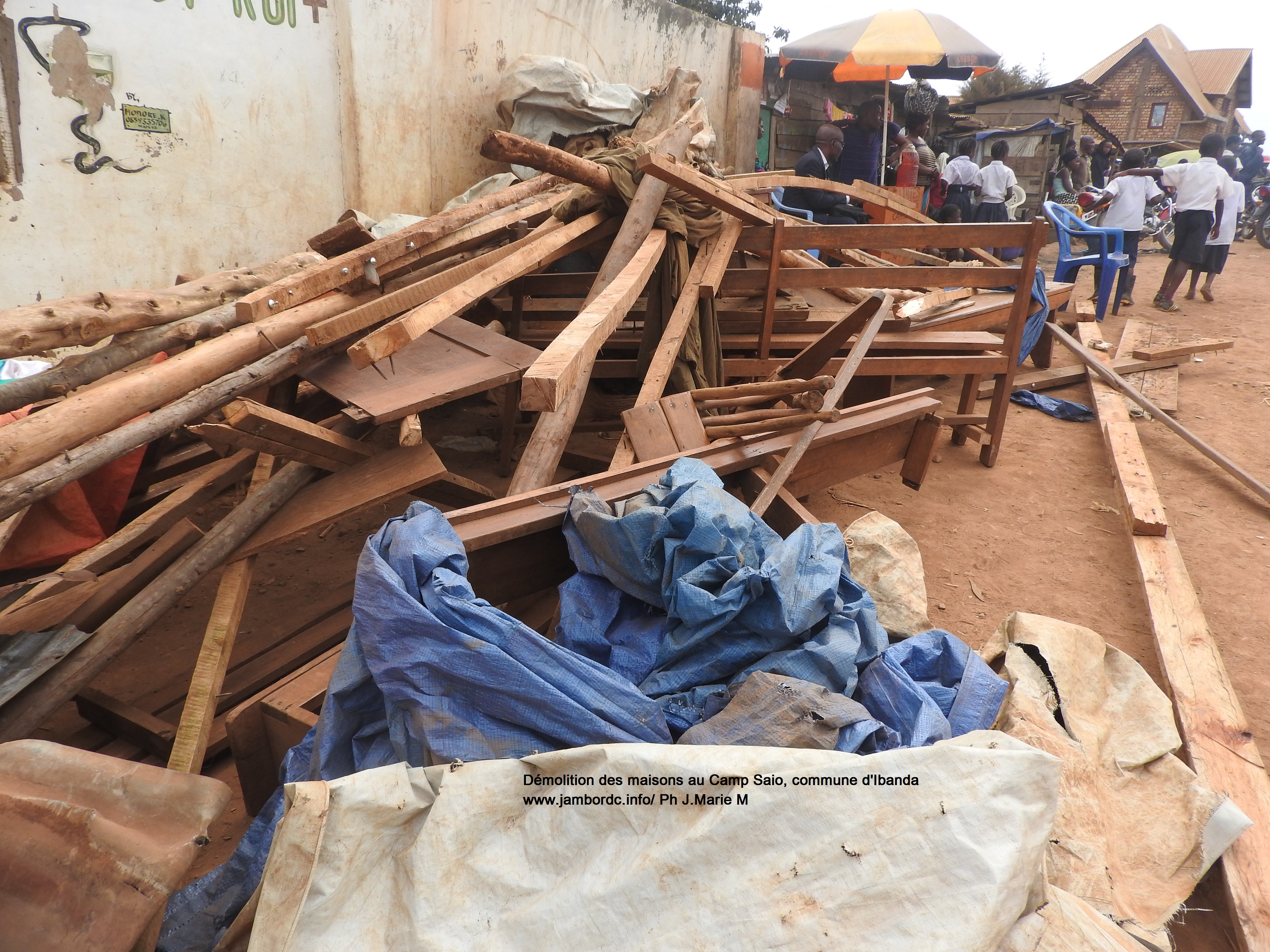 Bukavu : Démolition d’une vingtaine de maisons construites à l’entrée du Camp saio ce vendredi 9 juin