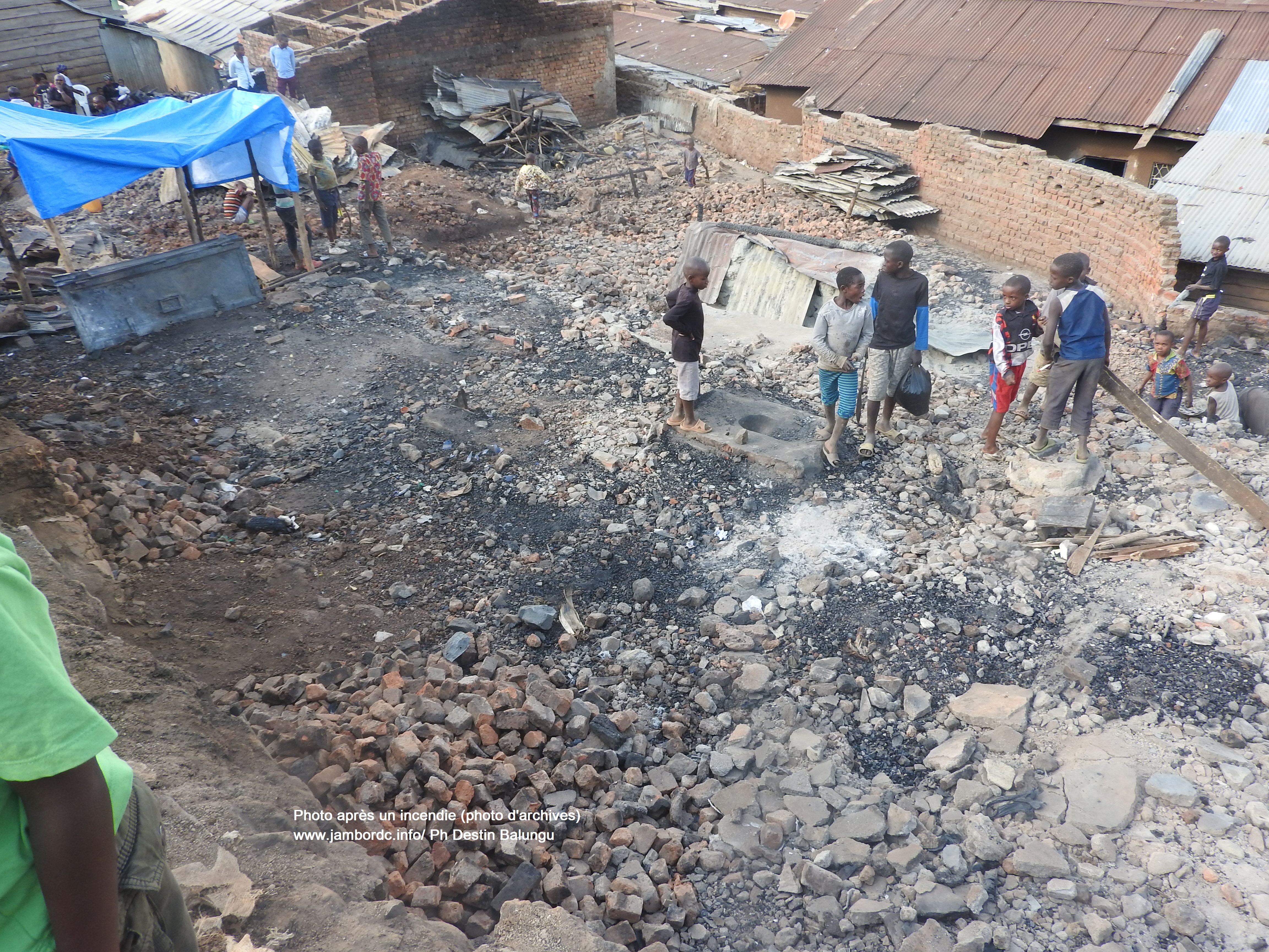 Bukavu: Une dizaine des maisons calcinées dans un nouvel incendie au quartier Panzi