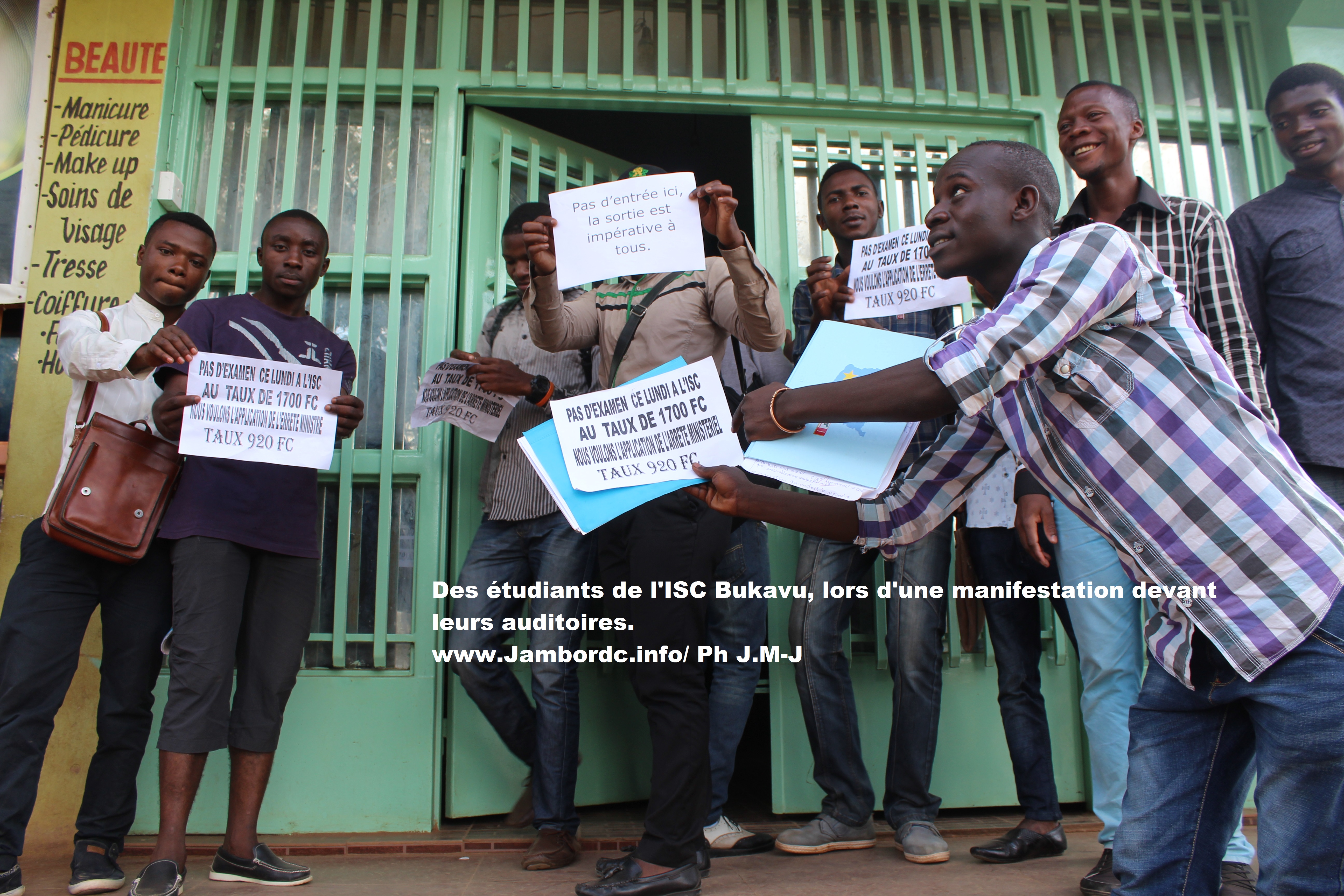 ISC-Bukavu : « Pas d’examen ce lundi à l’ISC au taux de  1700FC »