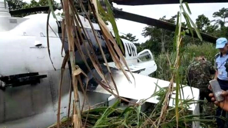 Nord-Kivu : Trois blessés dans un crash d’un hélicoptère du PAM à Nyiragongo