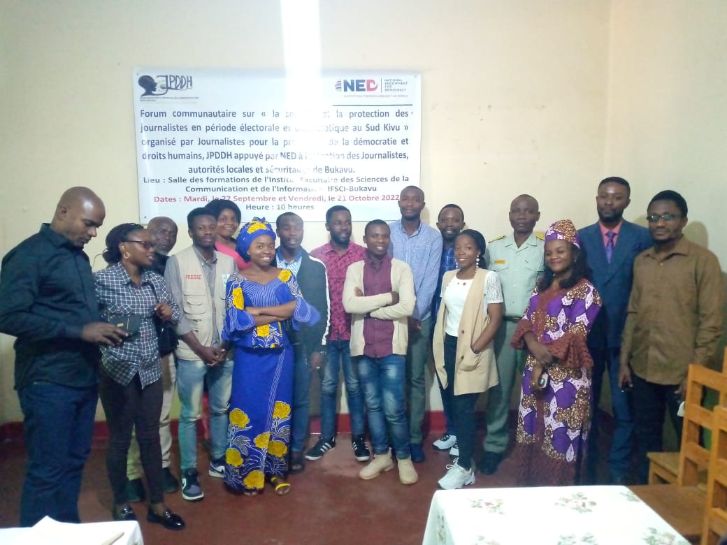 Bukavu : L’organisation JPDDH tient un forum sur la protection des journalistes en période électorale
