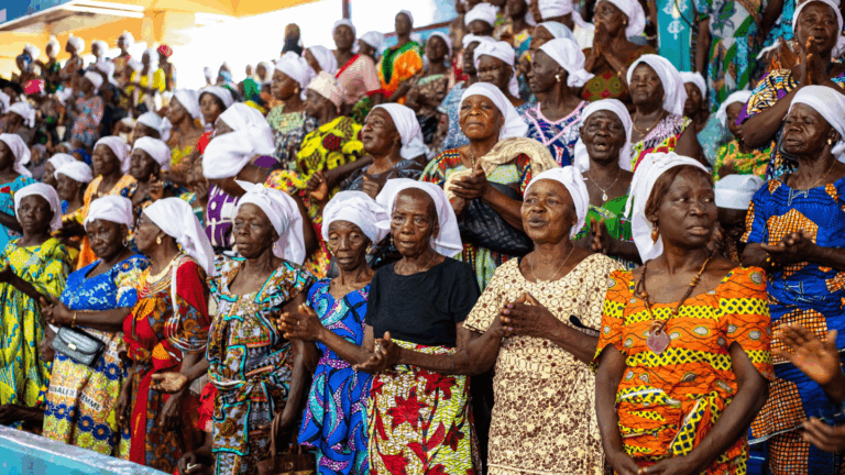 Quelques images de veuves ayant pris part à la célébration de la Journée internationale des veuves. Crédit Photo UNFPA République Centrafricaine, Calvin GBALIA